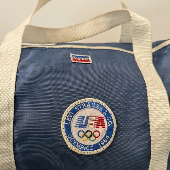 Vintage 1984 LA Olympics Levi Strauss Gym Duffel Bag Retro Travel Bag - Picture 5 of 13